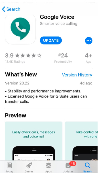 Google Voice app